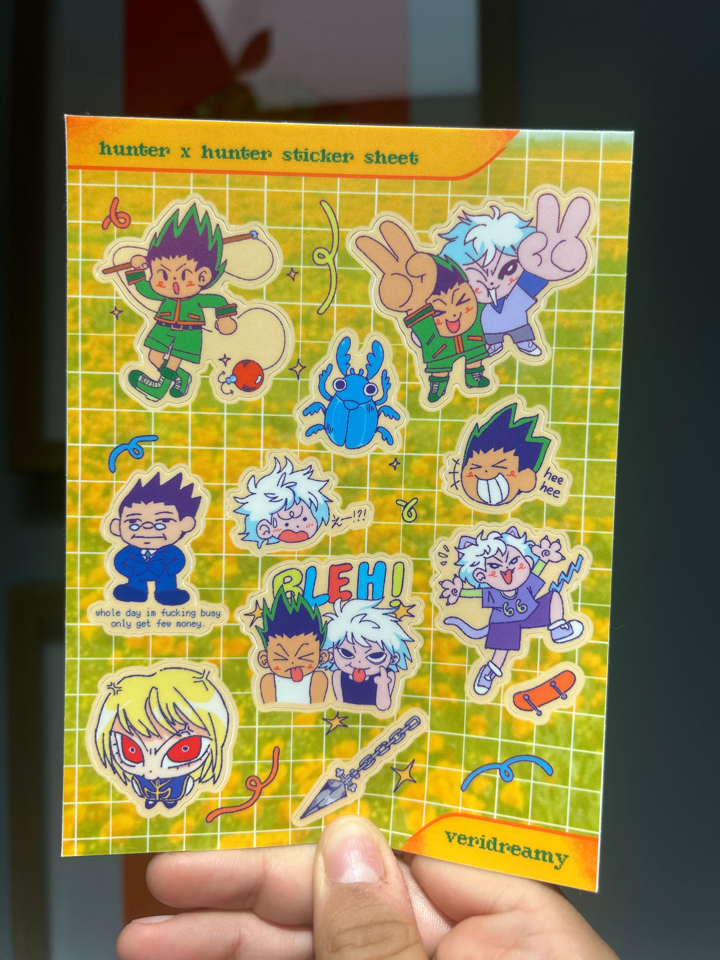 HxH sticker sheet ⛓️🐱🪲