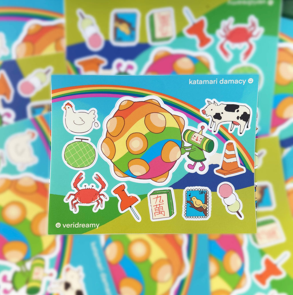 Katamari Damacy sticker sheets 🐄🍡💮