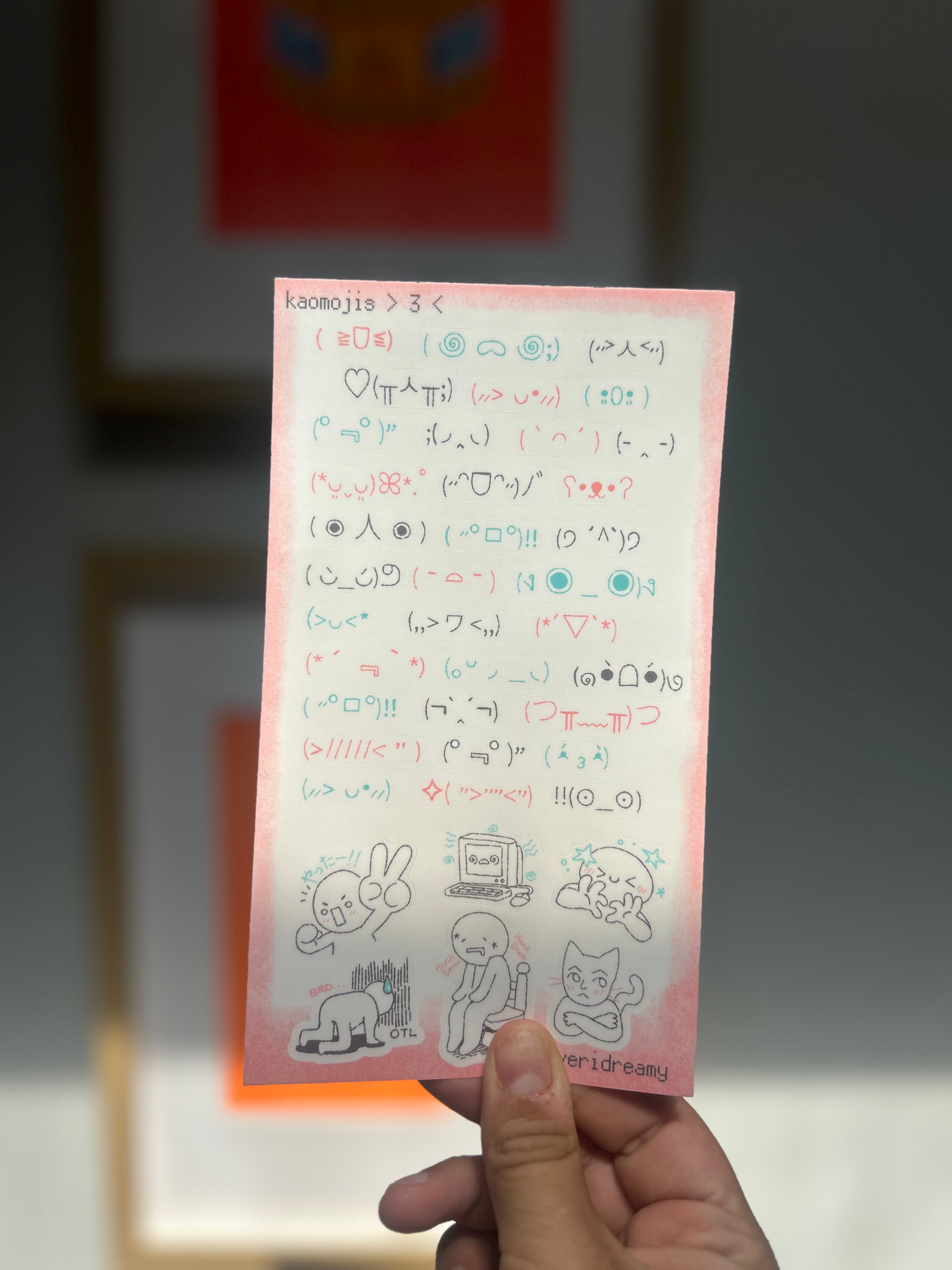Kaomoji deco sticker sheet ʕ•ᴥ•ʔ