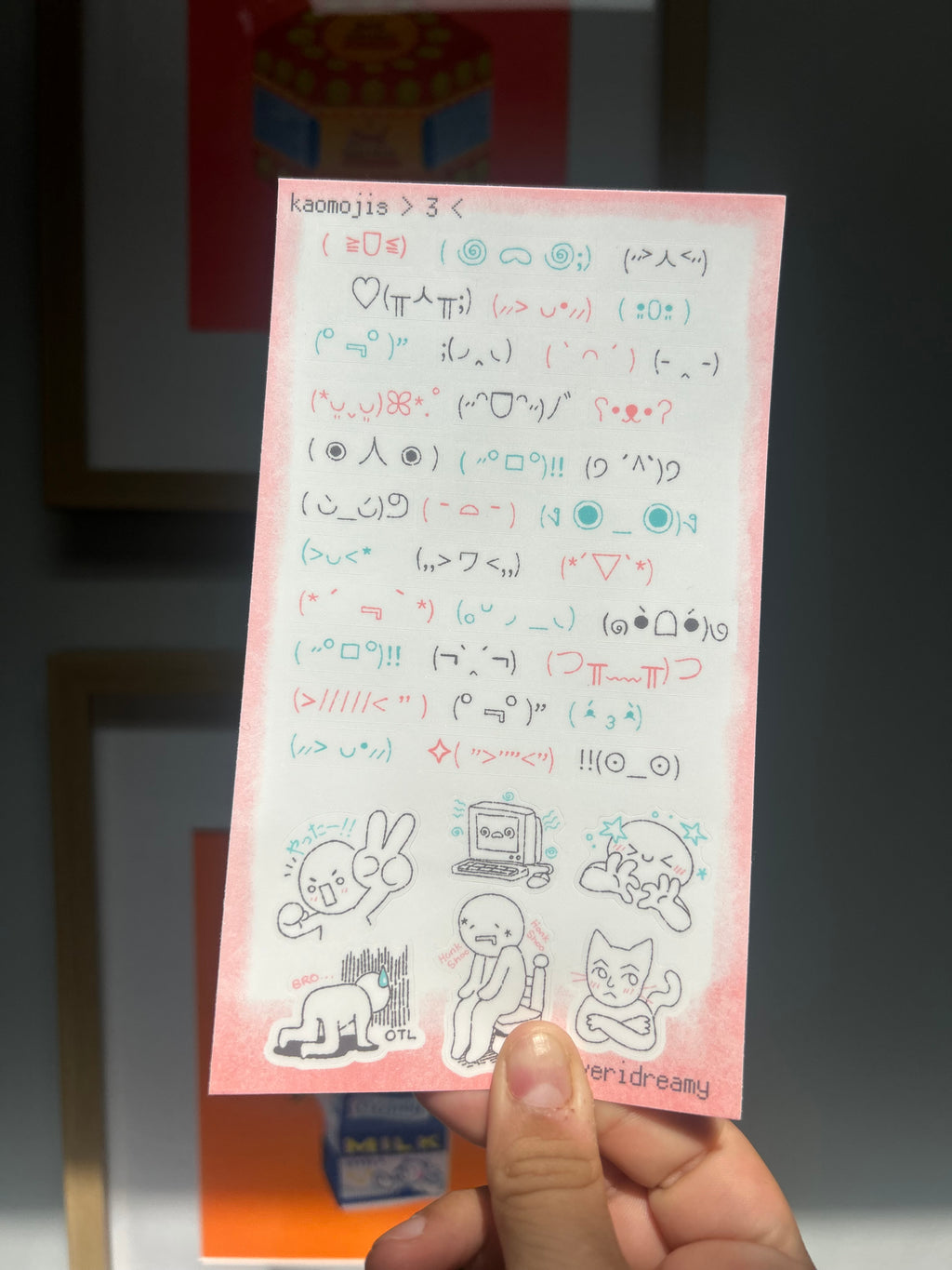 Kaomoji deco sticker sheet ʕ•ᴥ•ʔ