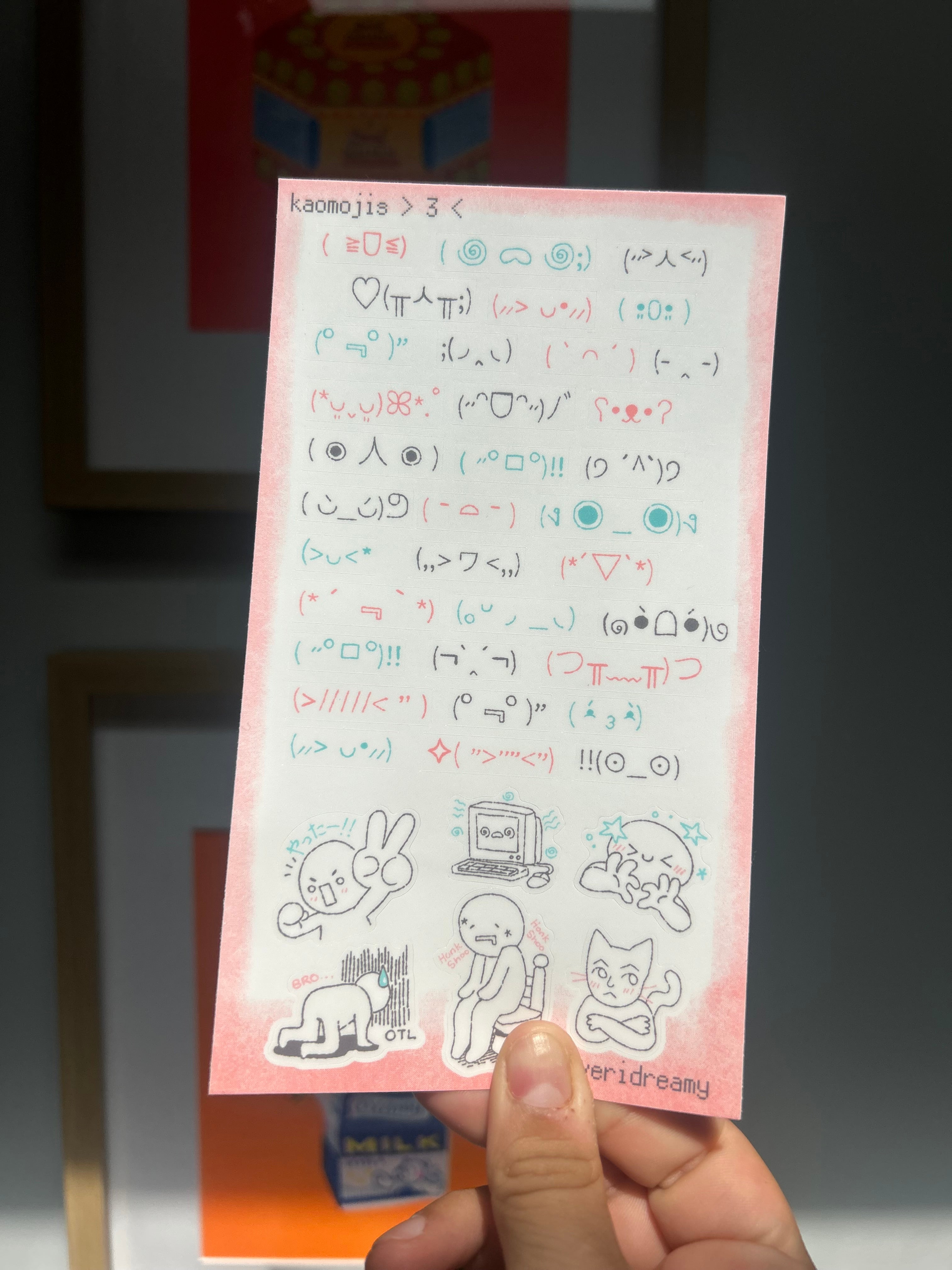 Kaomoji deco sticker sheet ʕ•ᴥ•ʔ
