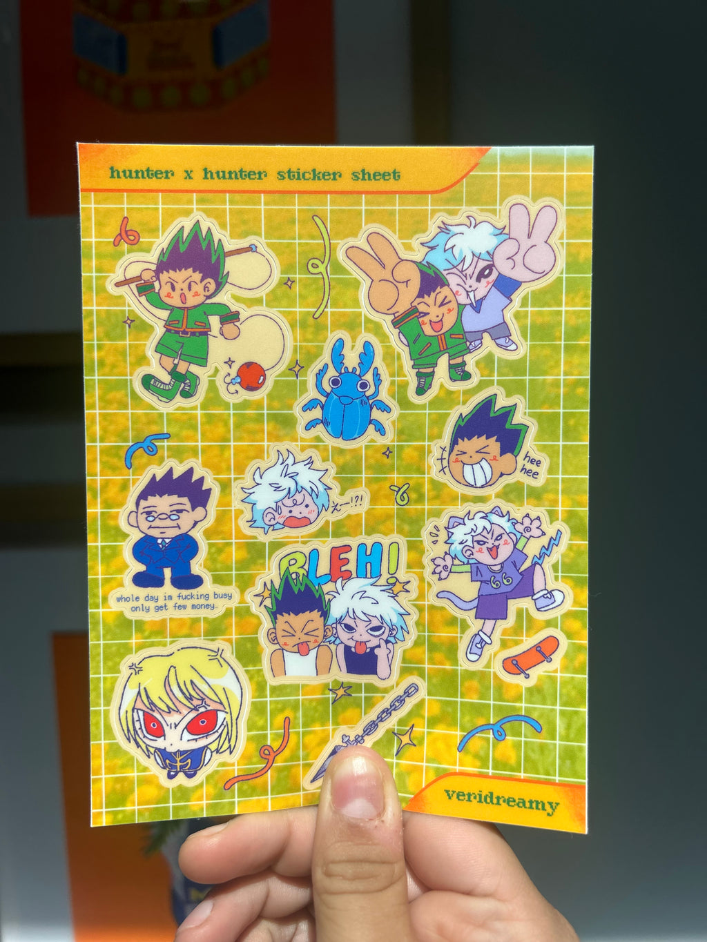 HxH sticker sheet ⛓️🐱🪲