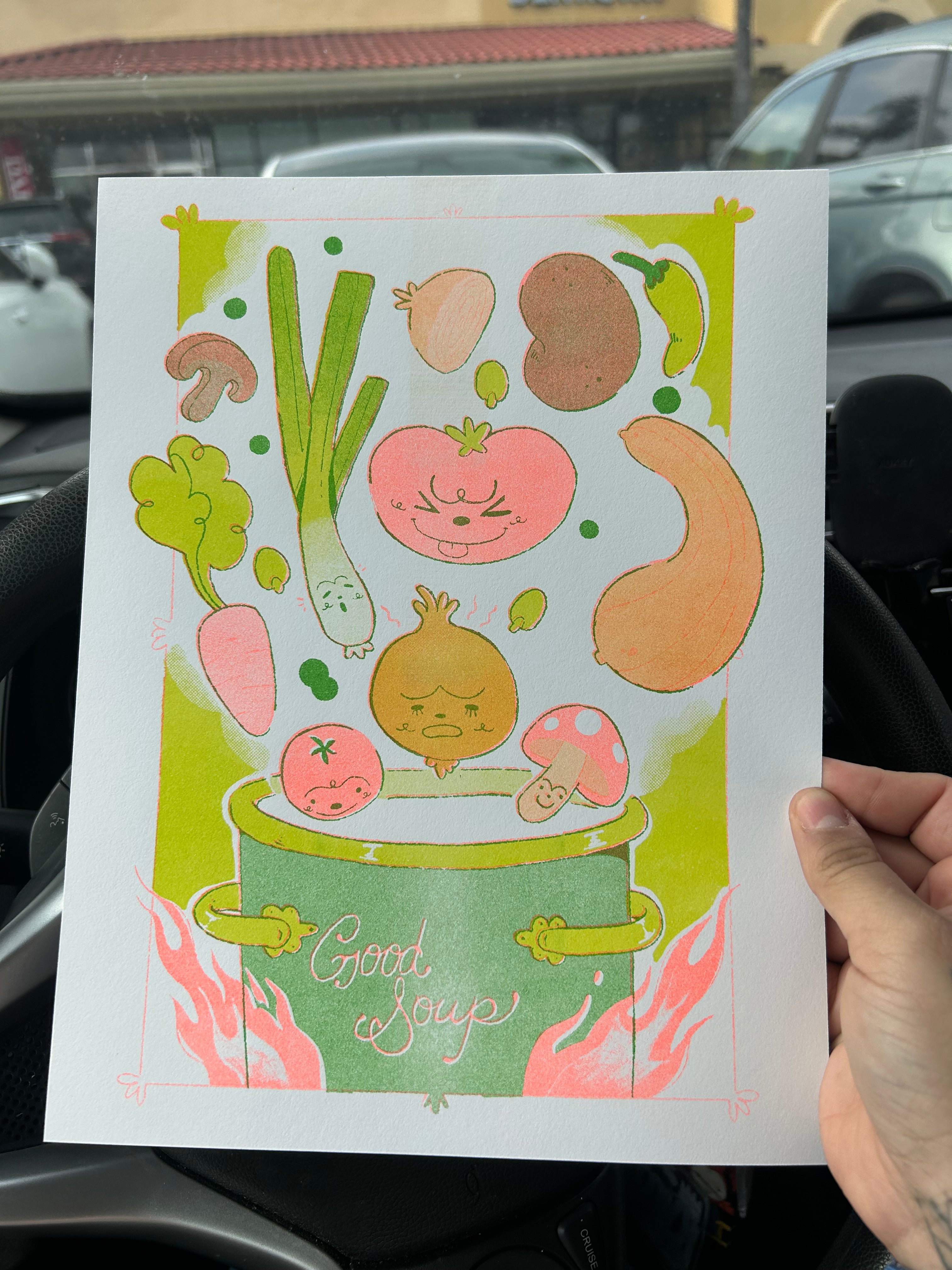 Good Soup Risograph Print