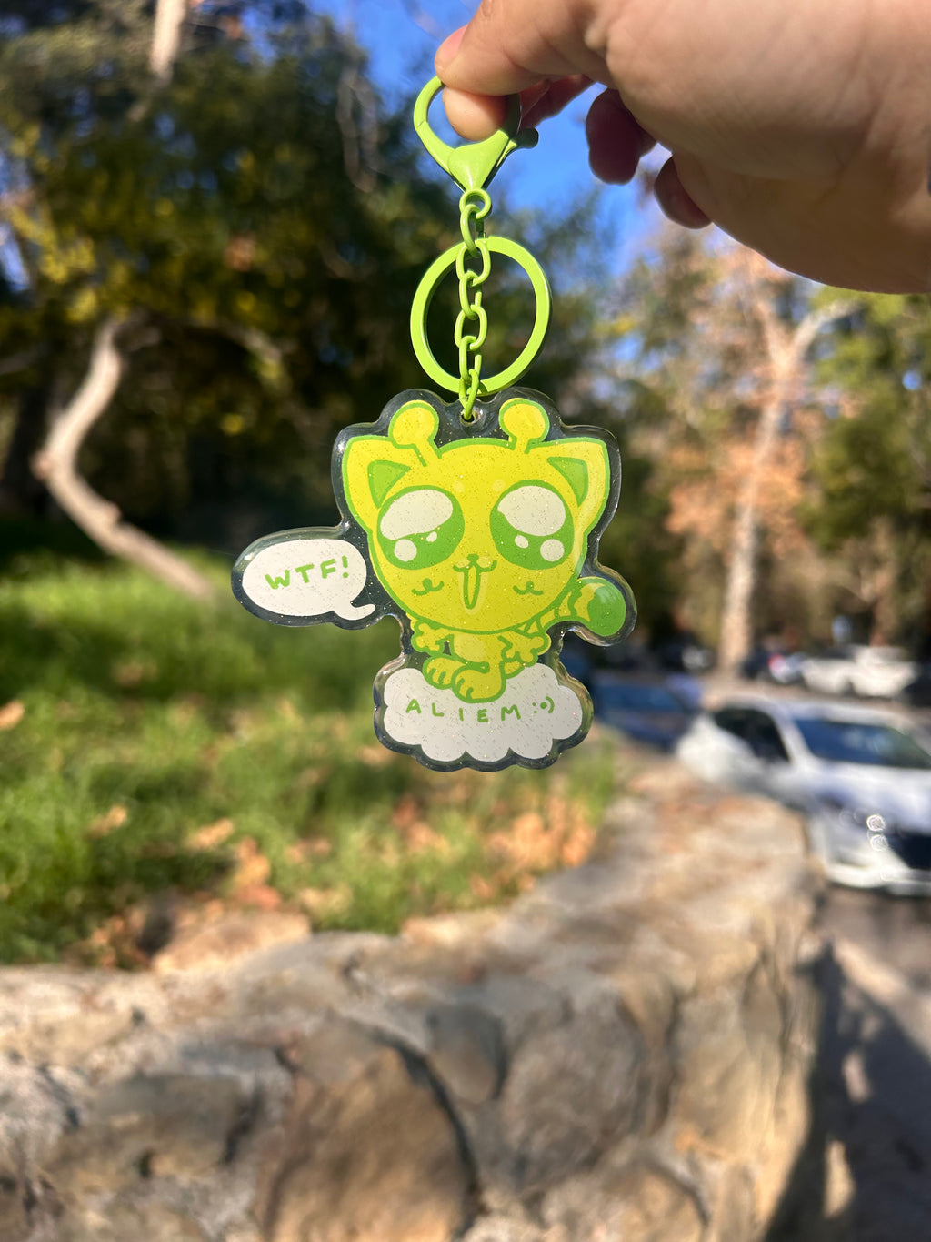 👽 alien kitty keychain 👽