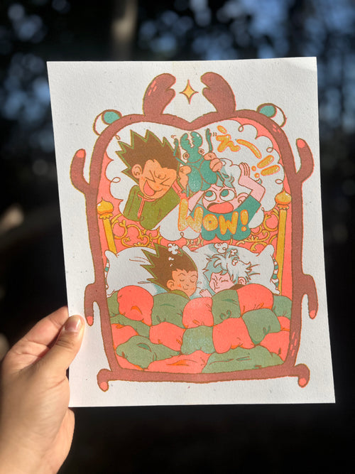 Hunter x Hunter 🪲 beetle sleepover 🪲 Risograph Print