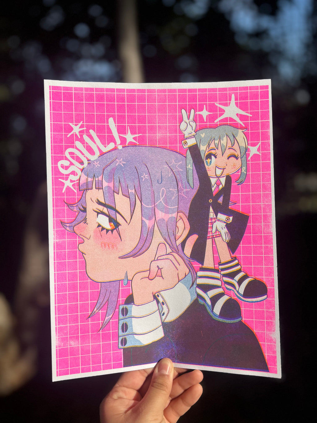 Soul Eater 🫧🫧 Risograph Print